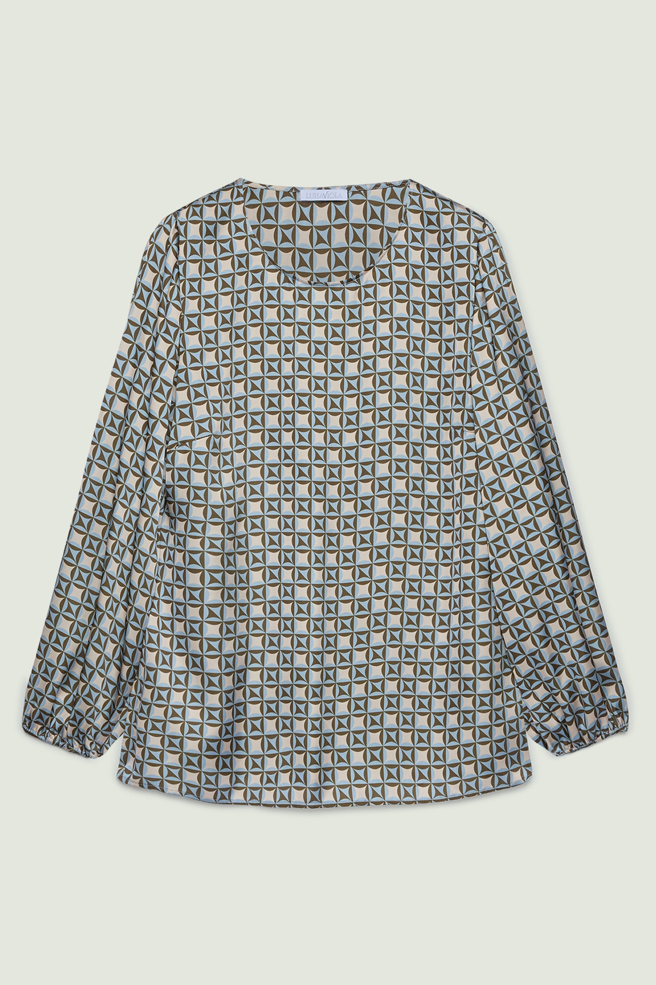 BLUSA IN SATIN STAMPATO