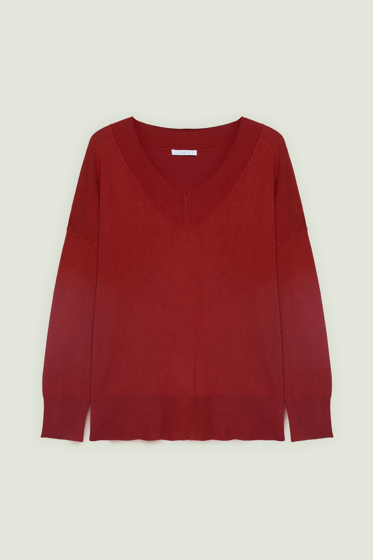 MAGLIA IN VISCOSA COMFORT CON SCOLLO A "V"