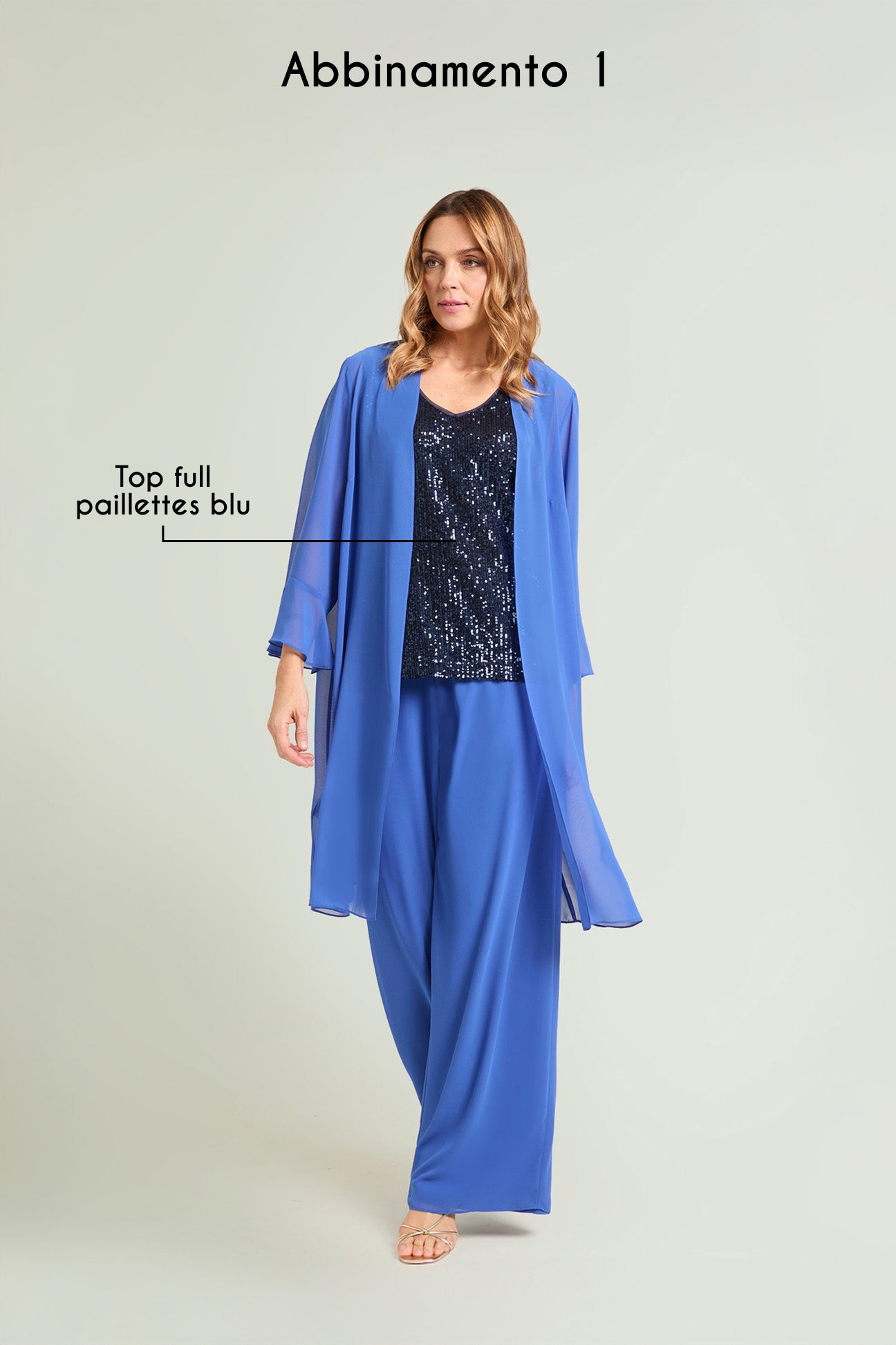 SPOLVERINO E PANTALONE IN GEORGETTE