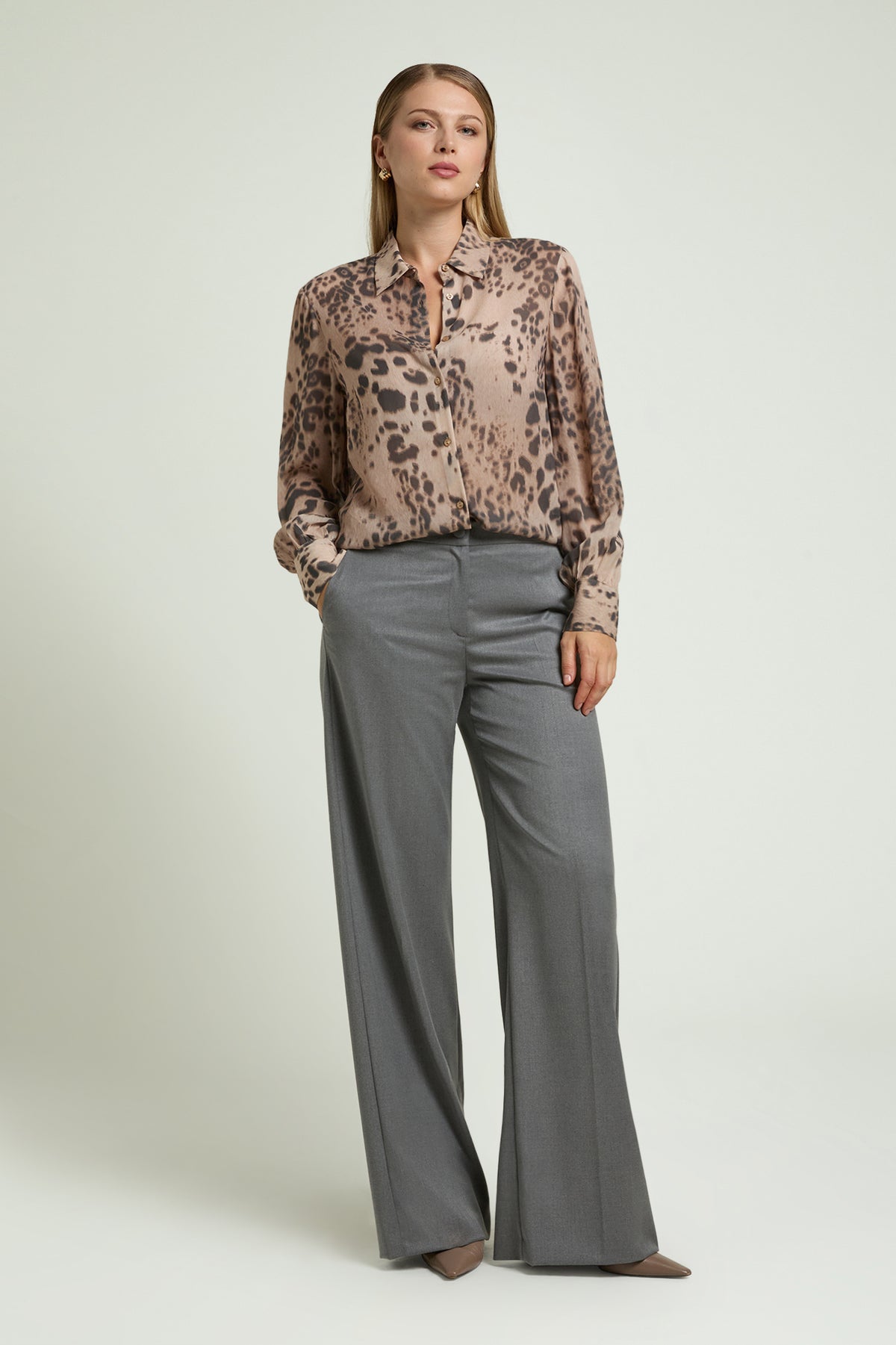 CAMICIA ANIMALIER IN GEORGETTE