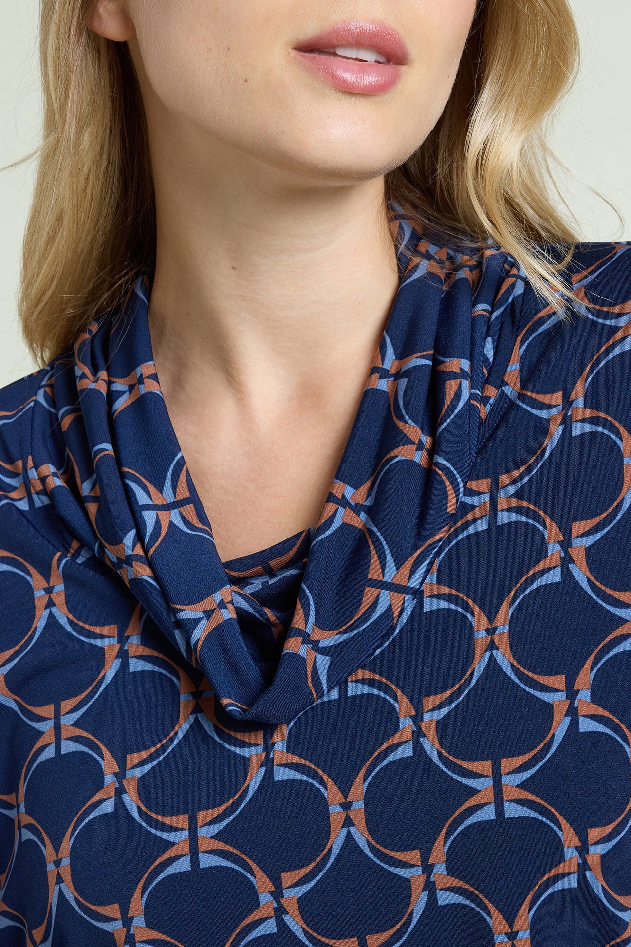 BLUSA IN JERSEY STAMPATO