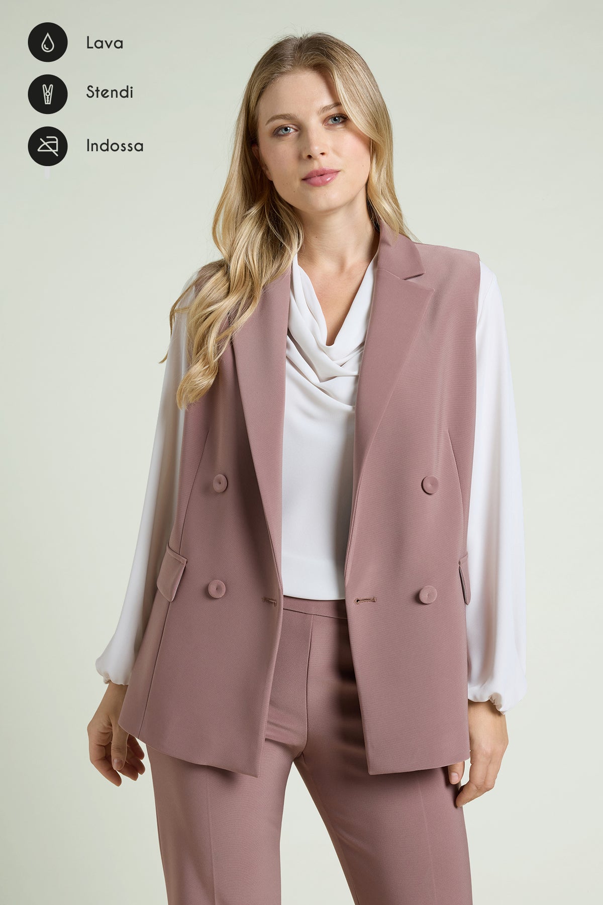 GIACCA-GILET IN COMPACT STRETCH