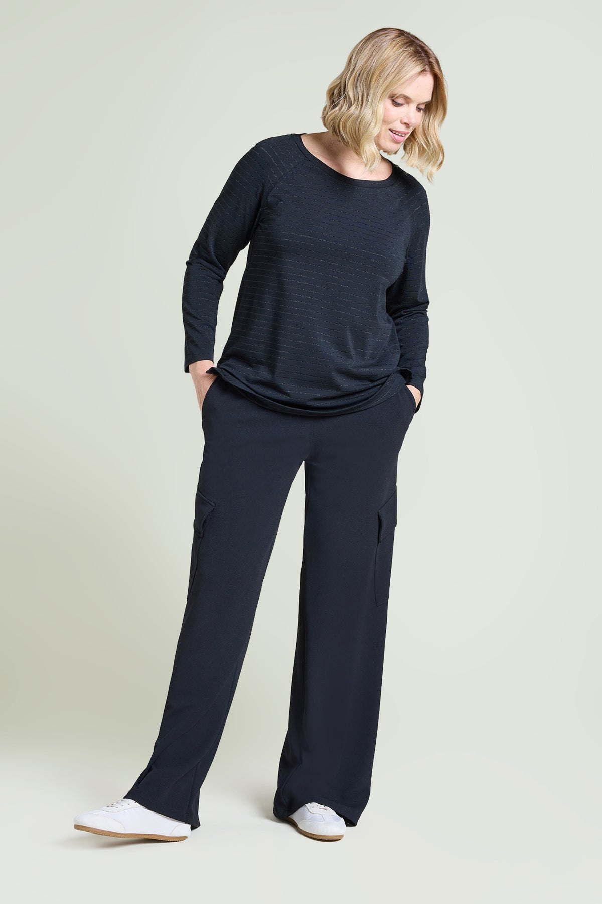 T-SHIRT A RIGHE LUREX