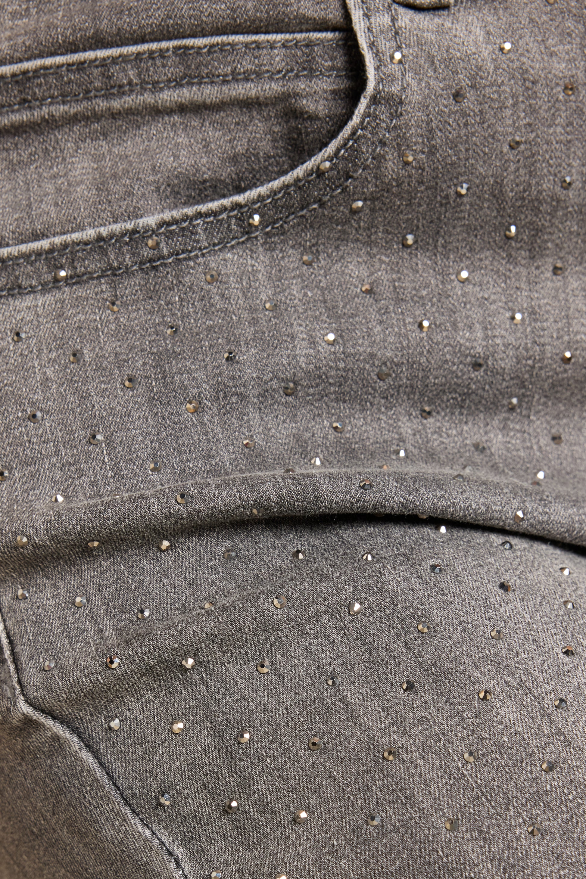 GREY JEANS CON PIOGGIA STRASS