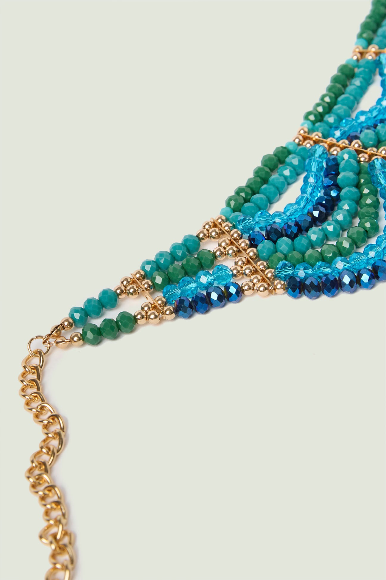 COLLANA-COLLIER DI JAIS E PERLINE DORATE