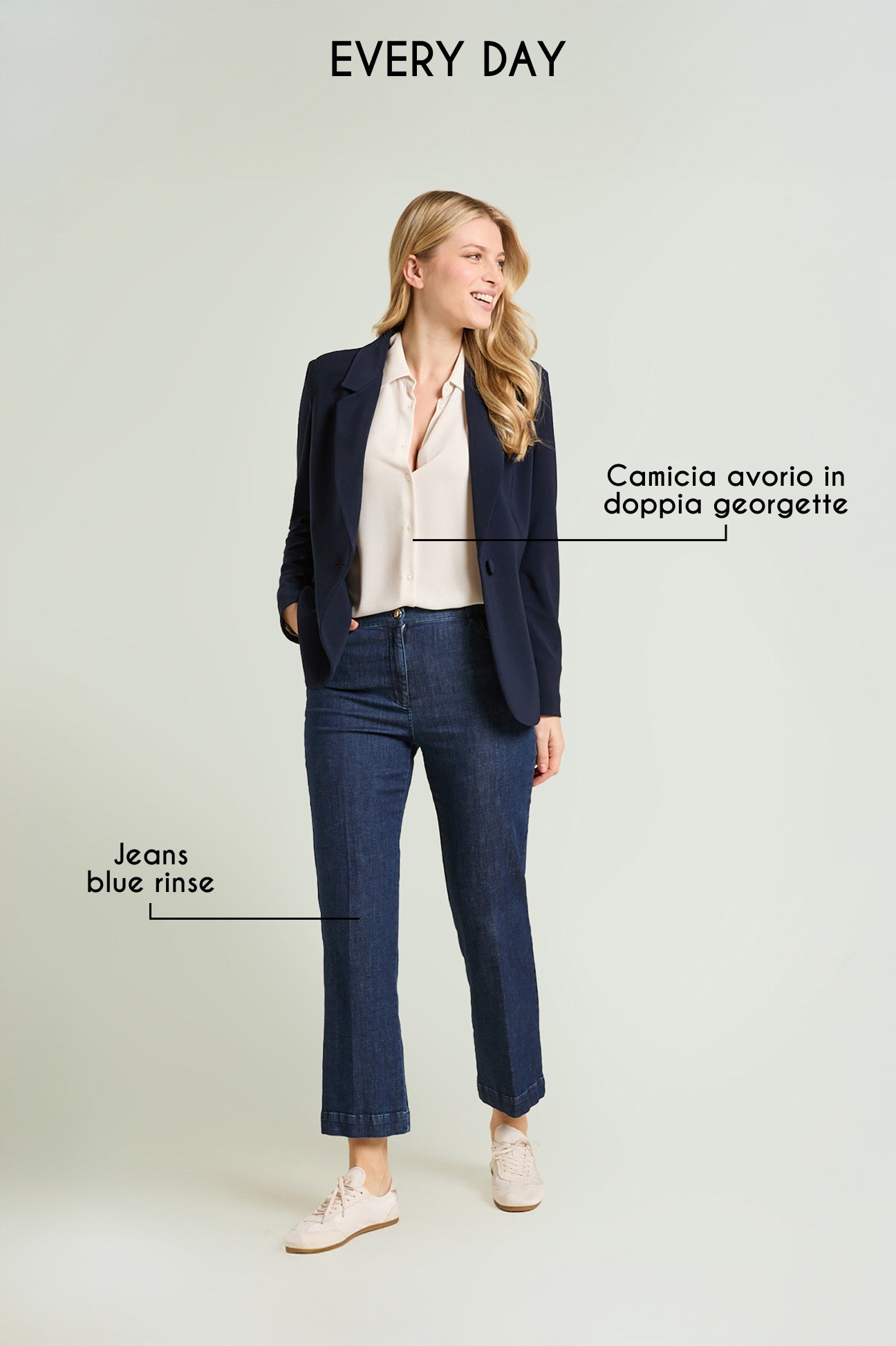 BLAZER IN COMPACT STRETCH