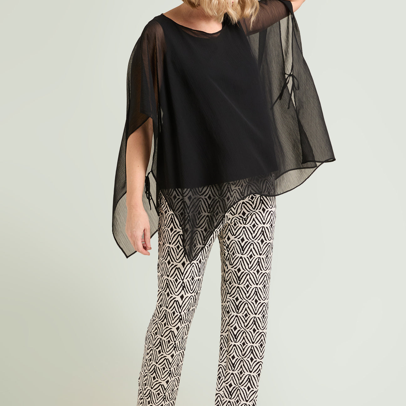 PANTALONI PULL-ON STAMPATI IN JERSEY PIQUET