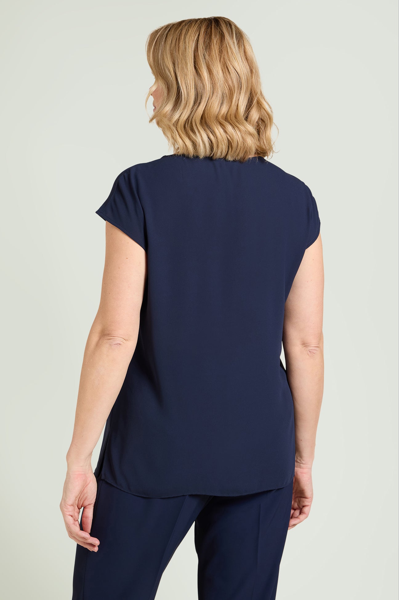 TOP IN DOPPIA GEORGETTE CON PUNTI LUCE