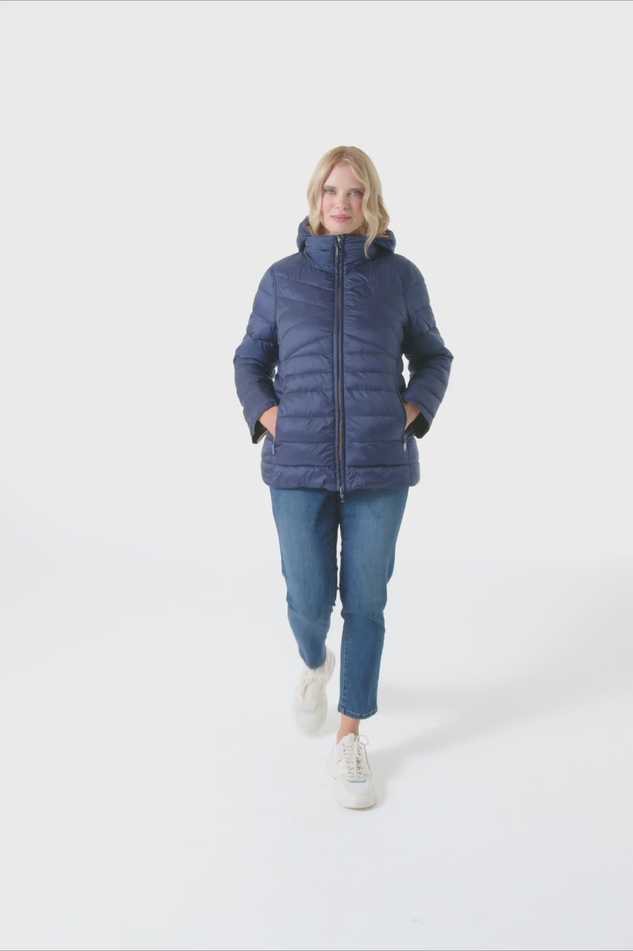 PIUMINO REVERSIBILE IN NYLON CANGIANTE