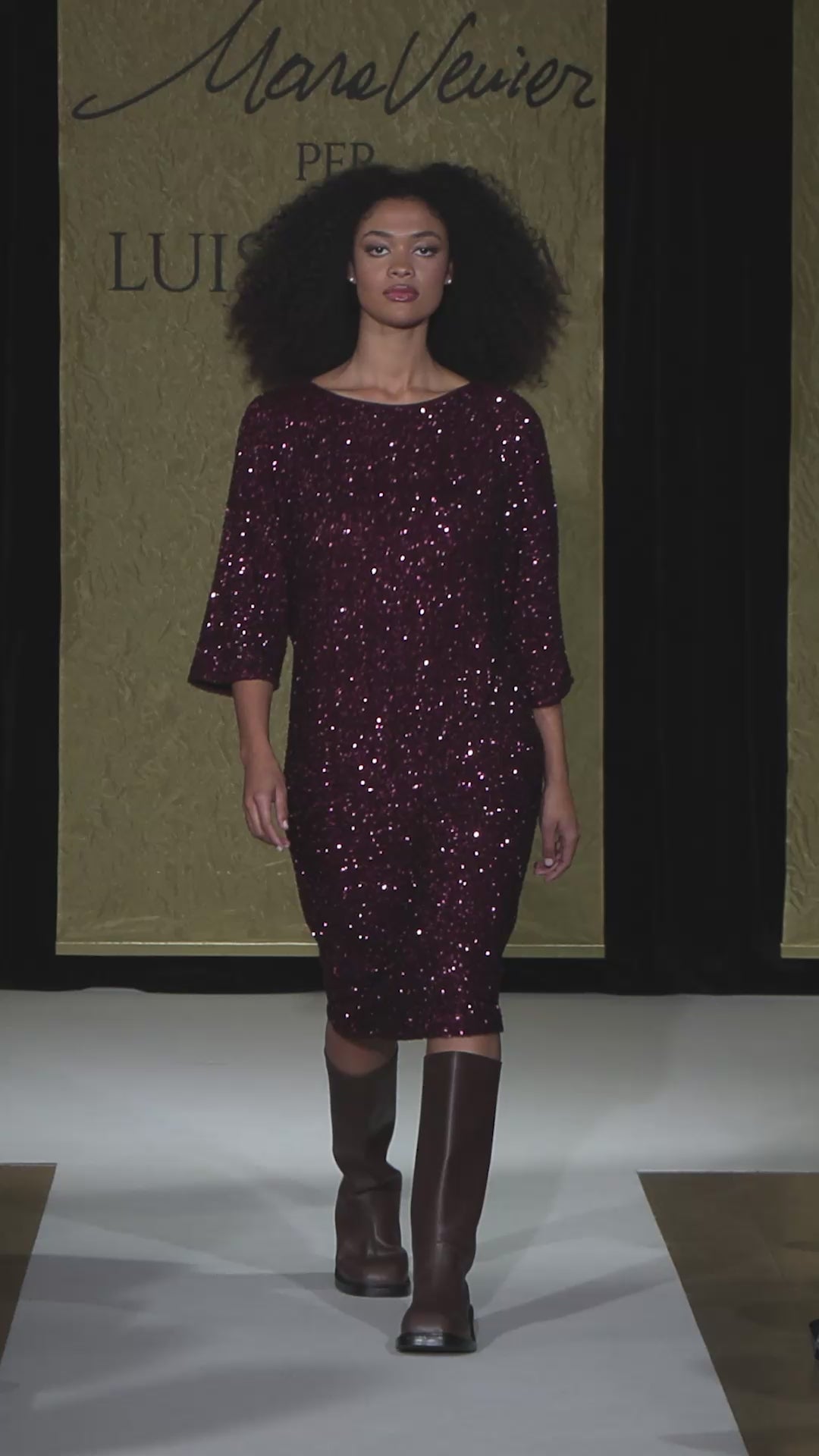 ABITO FULL PAILLETTES BURGUNDY