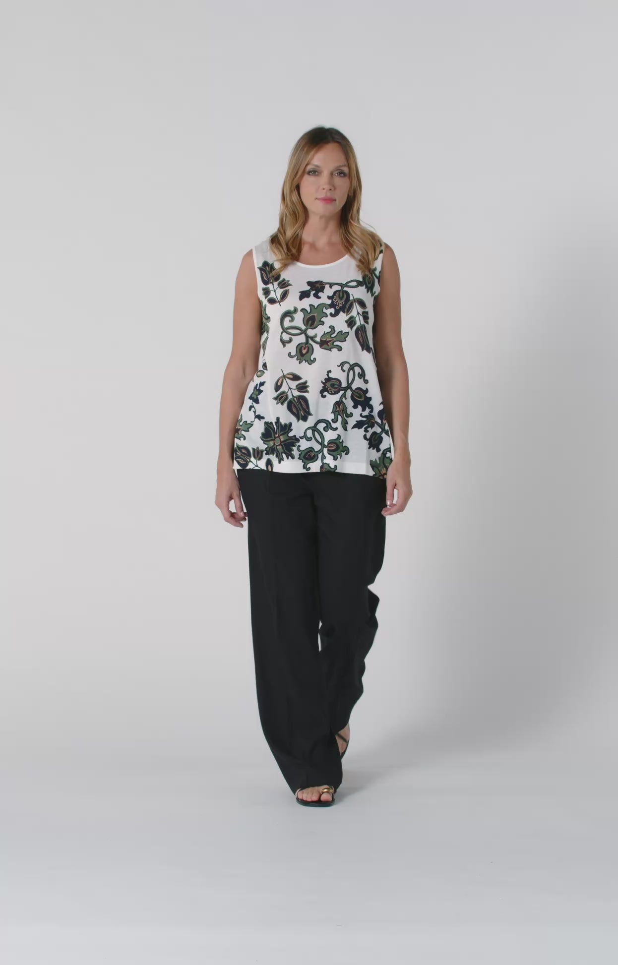 TOP STAMPATO IN TRICOT