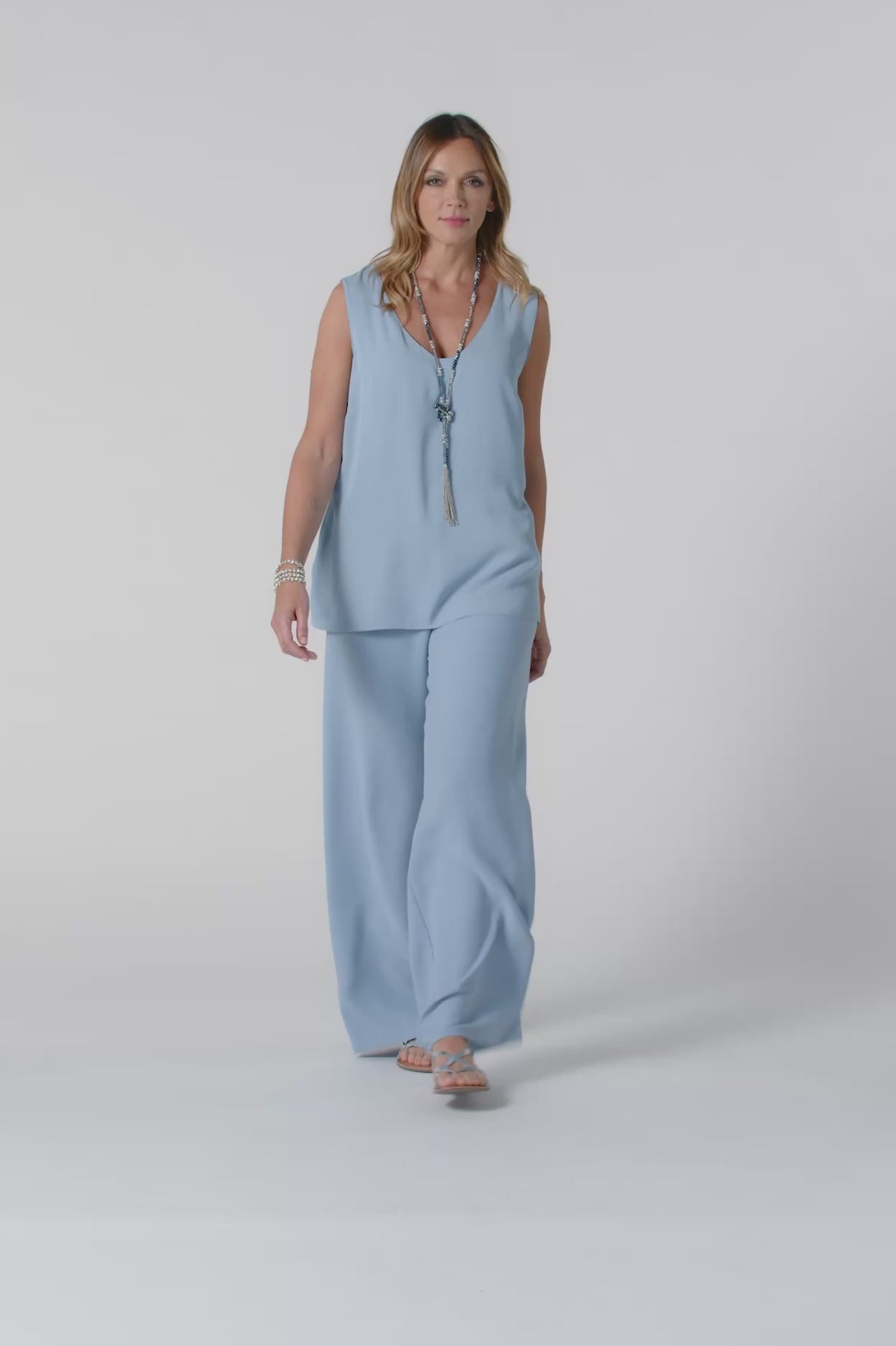GILET IN TESSUTO FLUIDO SILKY TOUCH