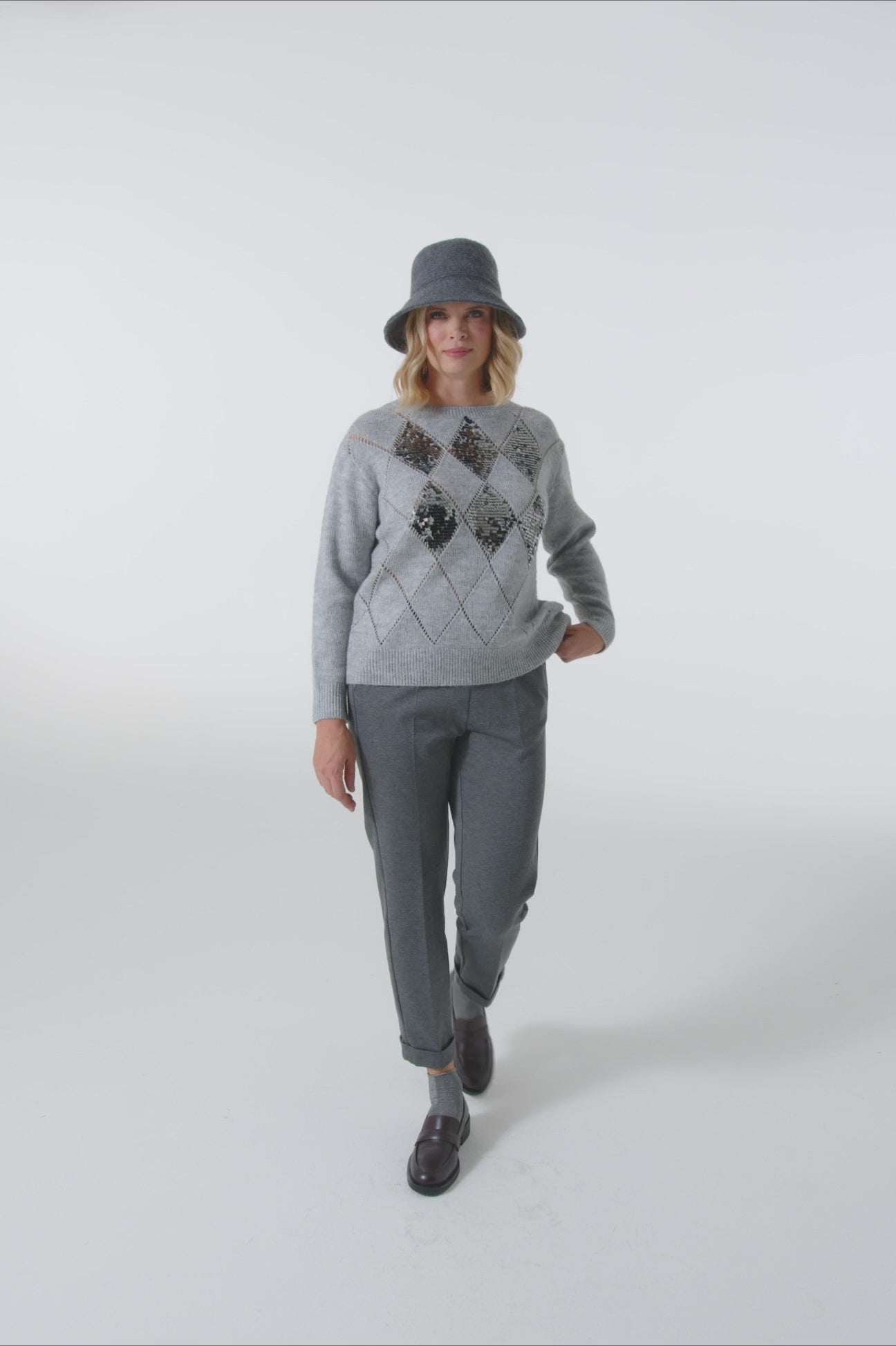 MAGLIA ARGYLE CON PAILLETTES